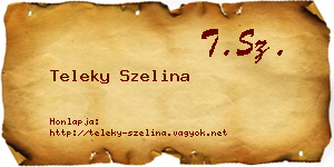 Teleky Szelina névjegykártya
